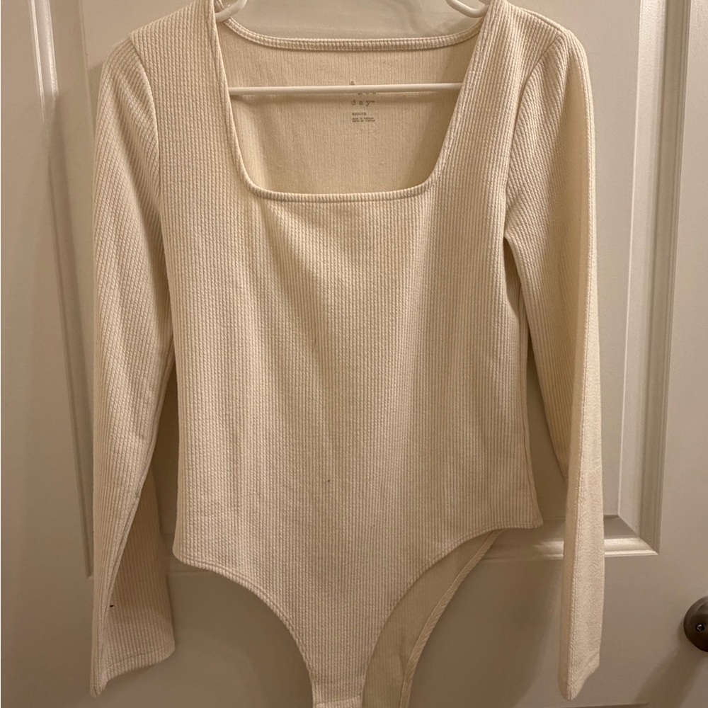 Cream Long Sleeve Bodysuit